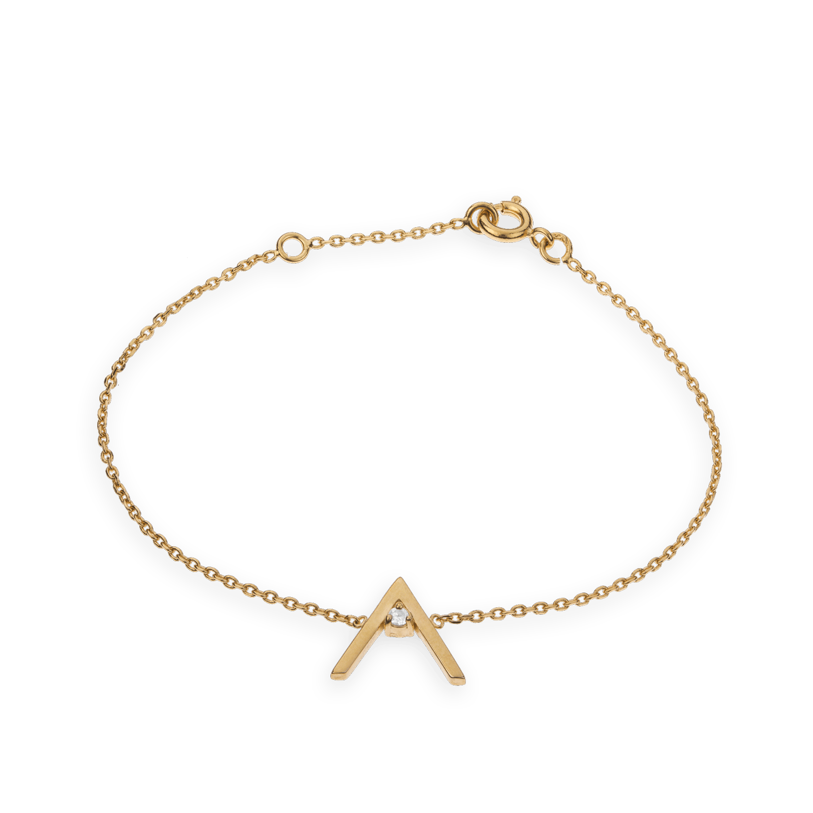 Bracelet forme v 1 Zirconia Cubique 18cm