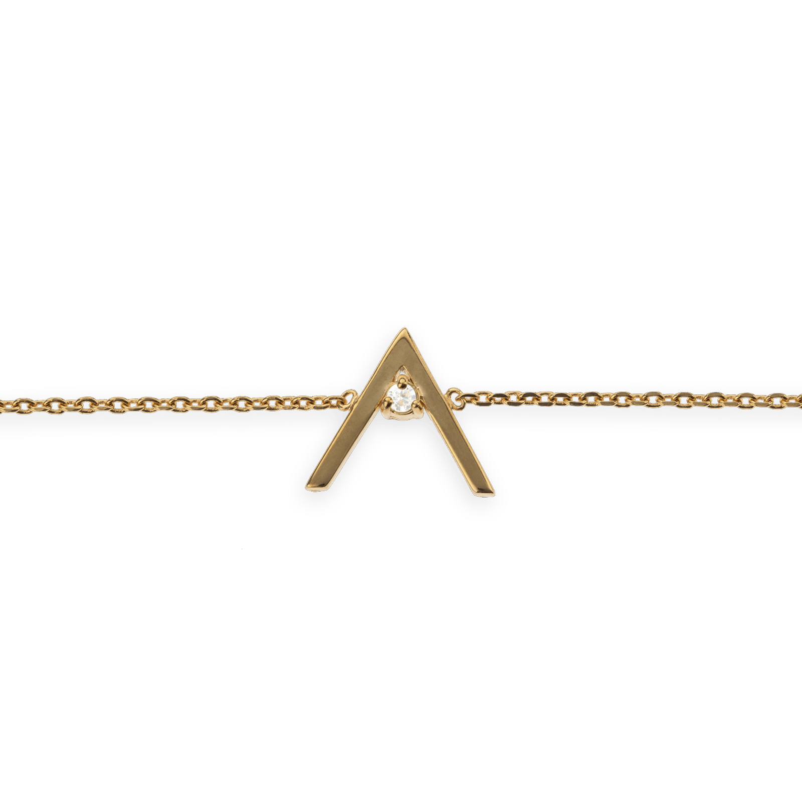 Bracelet forme v 1 Zirconia Cubique 18cm