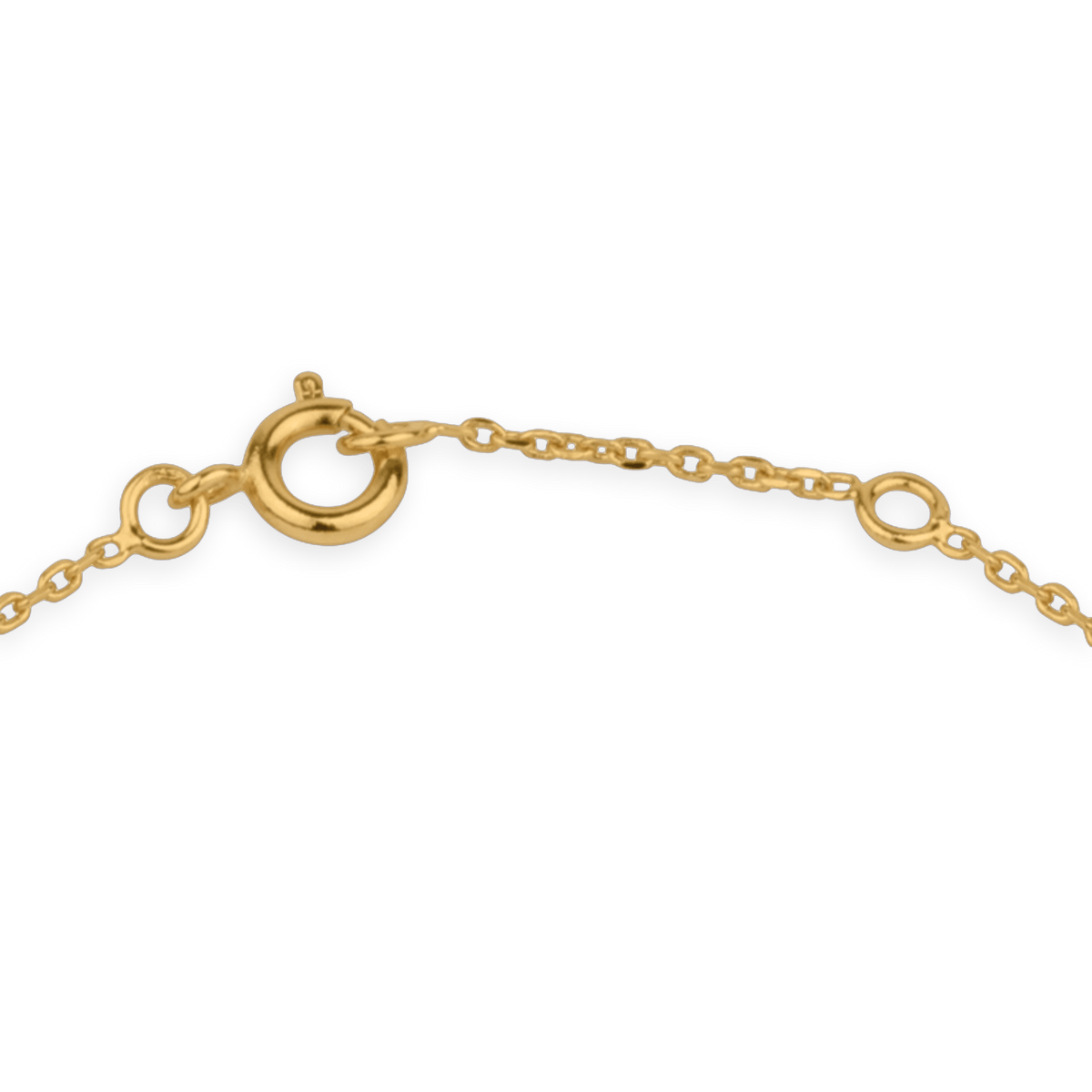 Bracelet Plaqué Or Zirconium 4mm 4 Griffes Chaîne 1.2mm 16 à 18cm