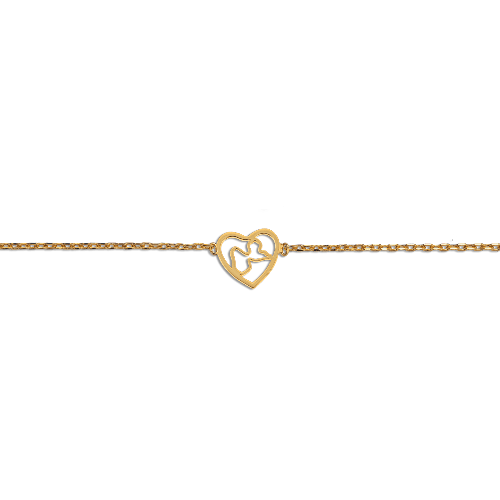 Bracelet Plaqué Or Cœur Guadeloupe
