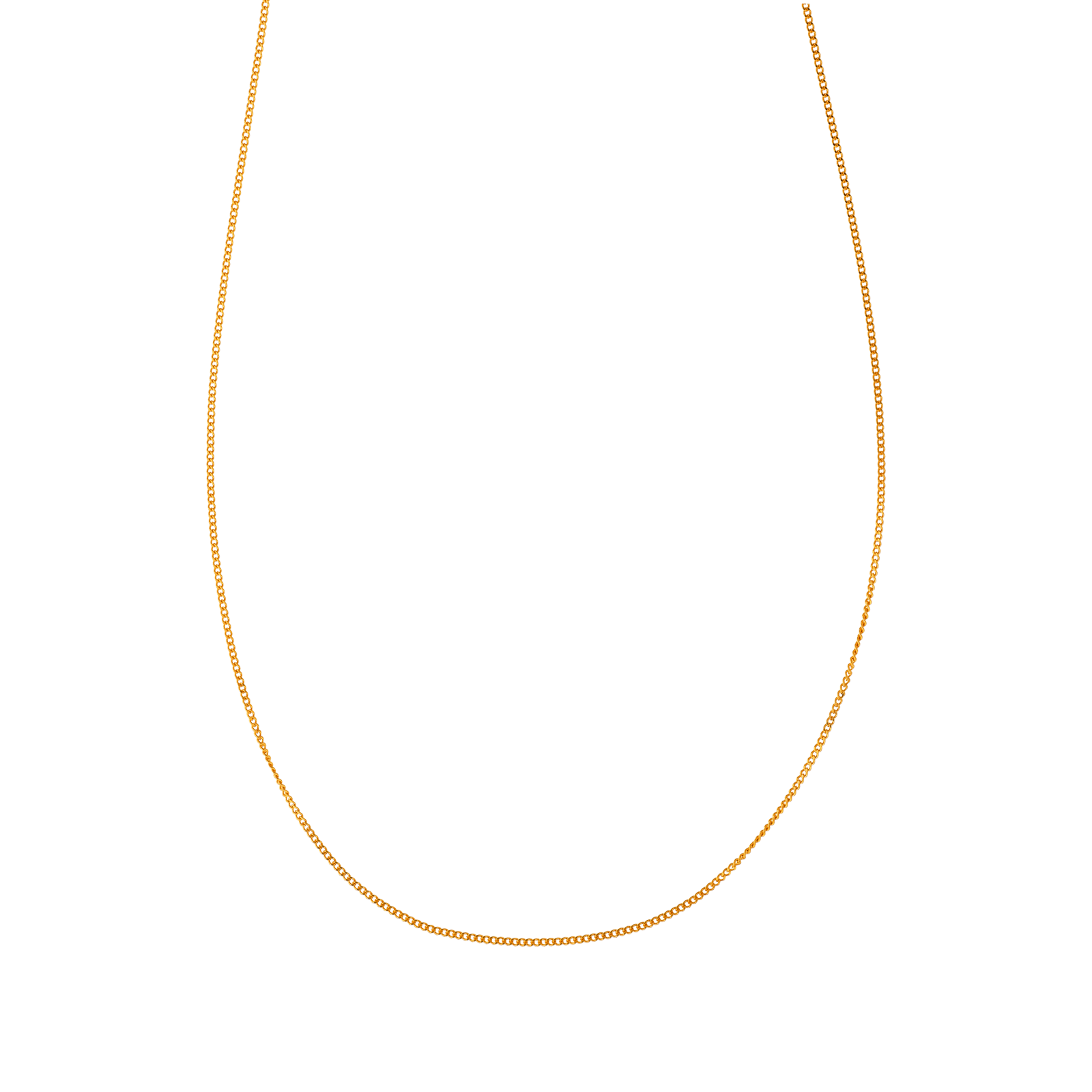 chaînes Plaqué or Gourmette limée 40cm