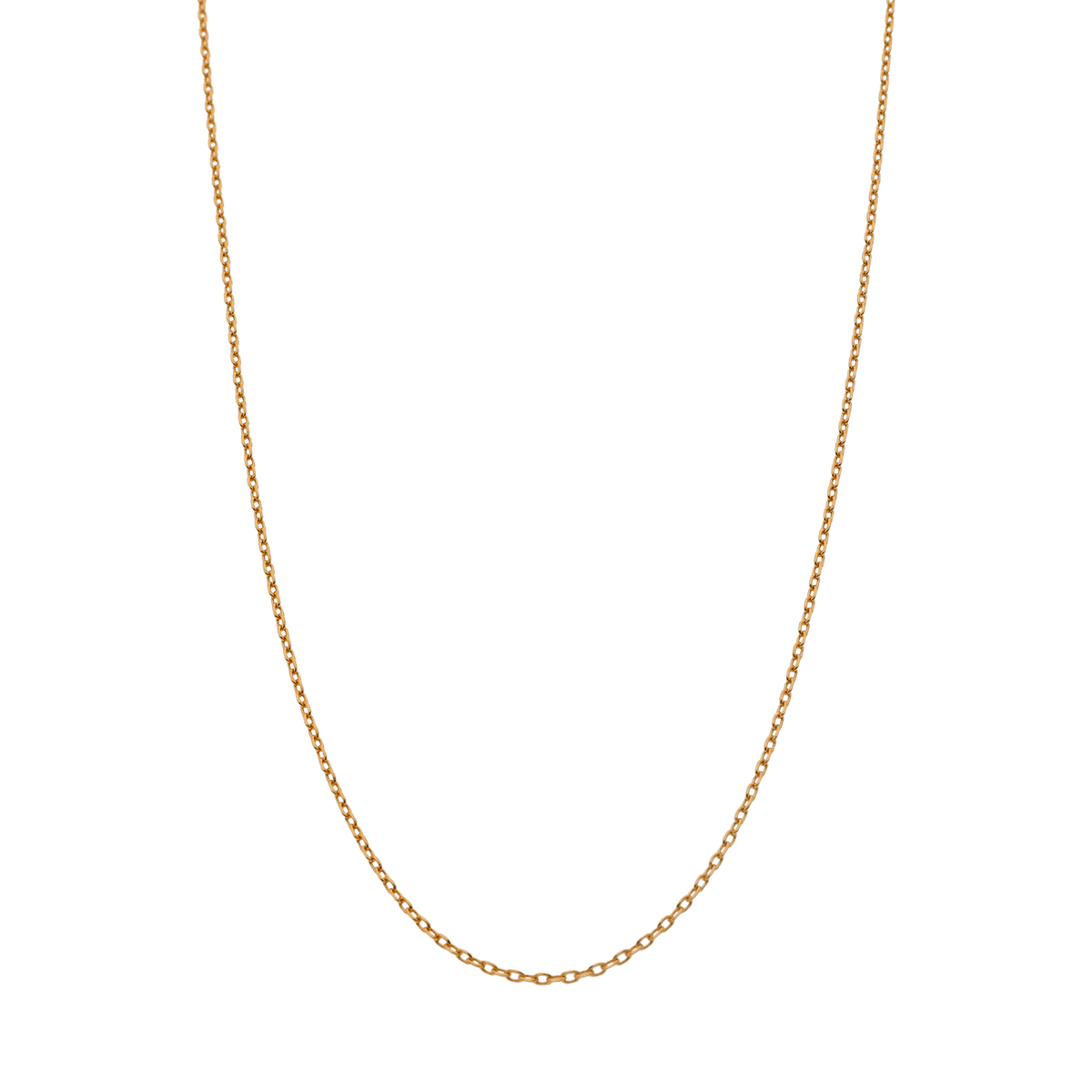 Collier Chaîne Plaqué Or Maille Forçat Limé 1.1mm 40cm