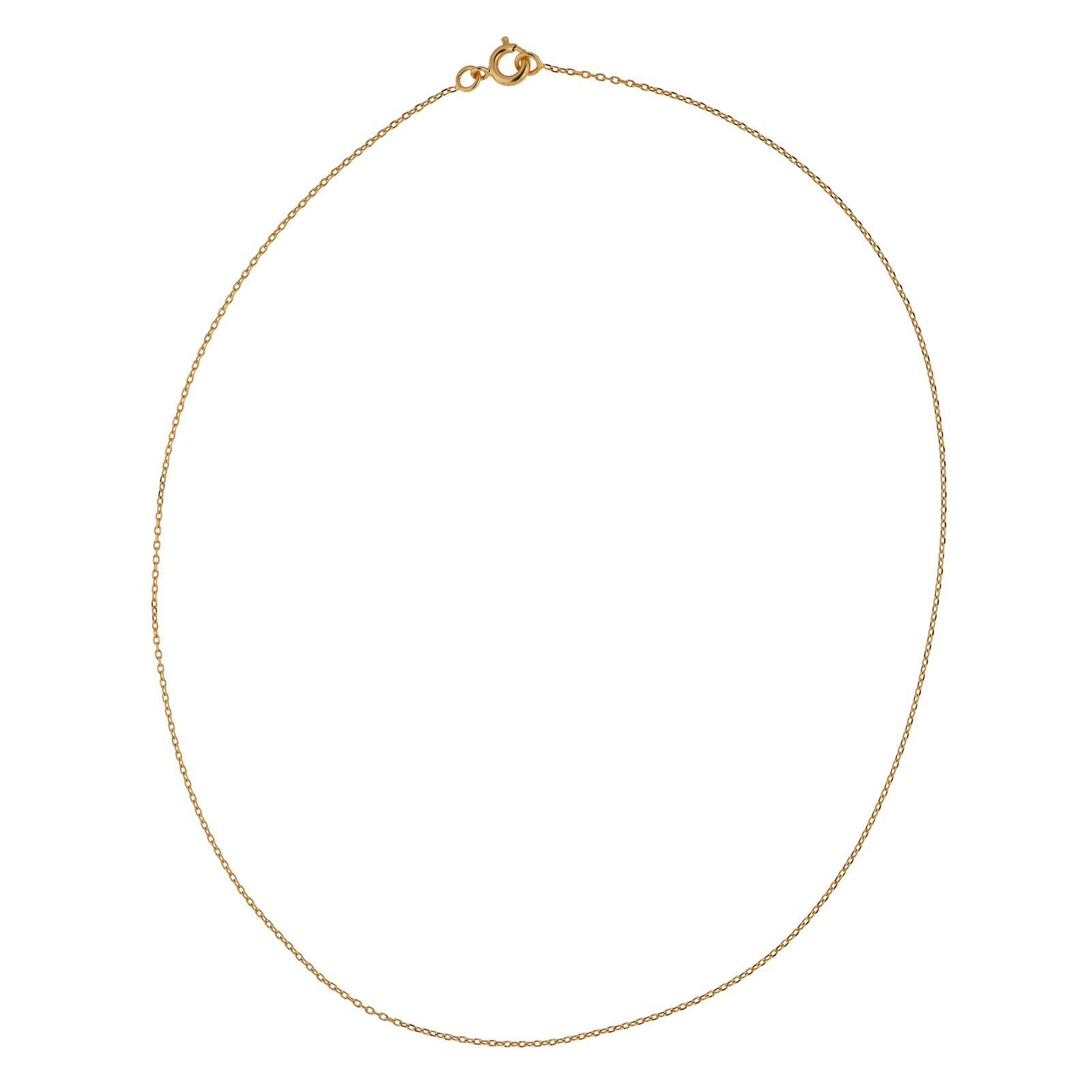 Collier Chaîne Maille Forçat Limé 1.1mm 40cm Plaqué Or