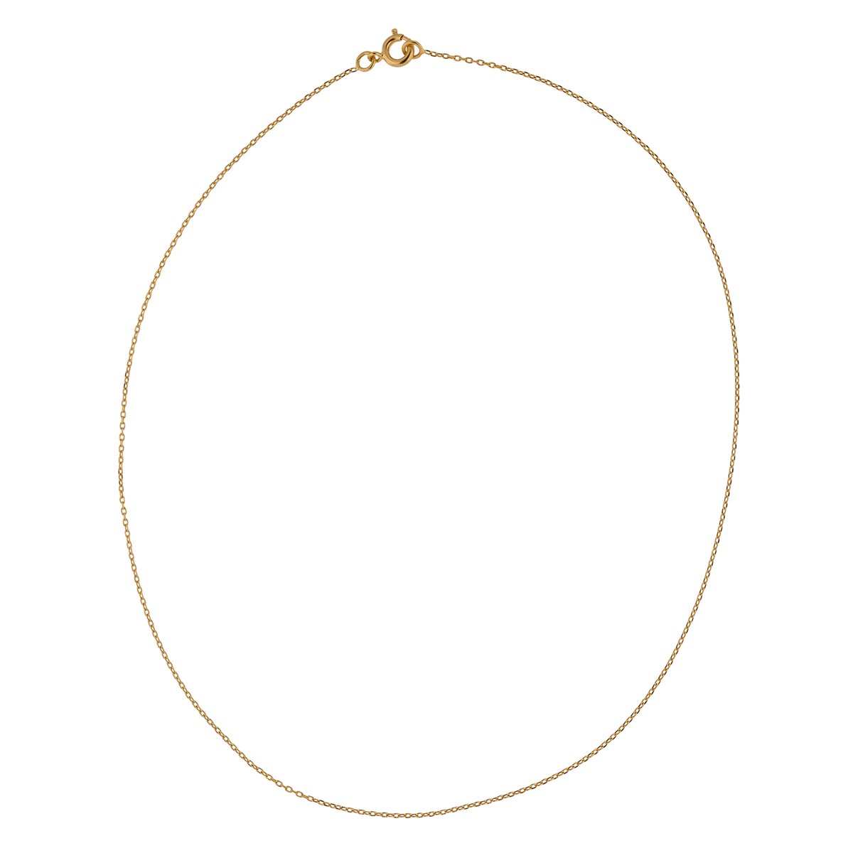 Collier Chaîne Plaqué Or Maille Forçat Limé 1.1mm 40cm