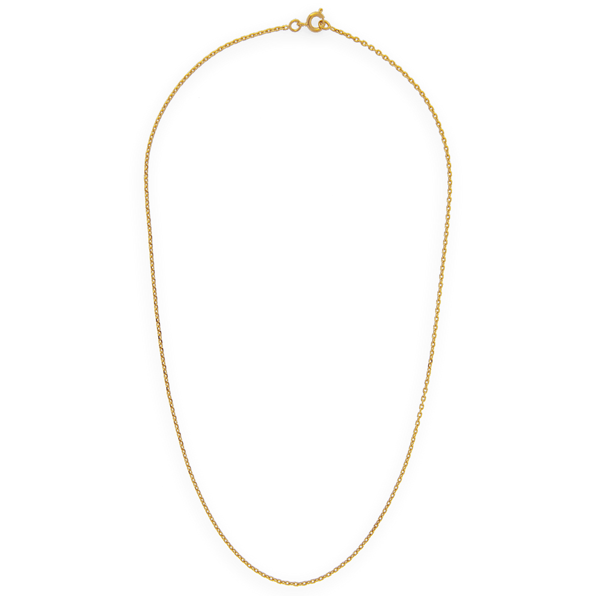 Collier Chaîne Plaqué Or Maille Forçat Limé 1.6mm 45cm