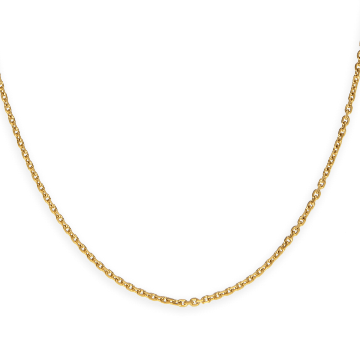 Collier Chaîne Plaqué Or Maille Forçat Limé 1.6mm 50cm