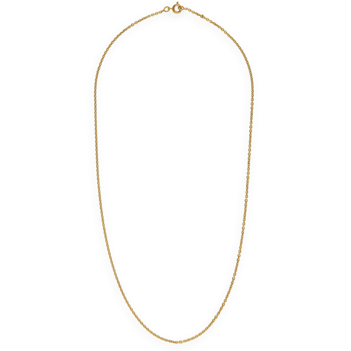 Collier Chaîne Plaqué Or Maille Forçat Limé 1.6mm 50cm