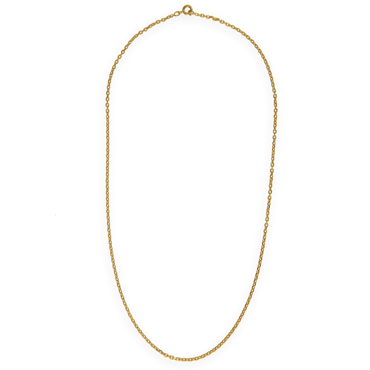 Collier Chaîne Plaqué Or Maille Forçat Limé 1.9mm 50cm
