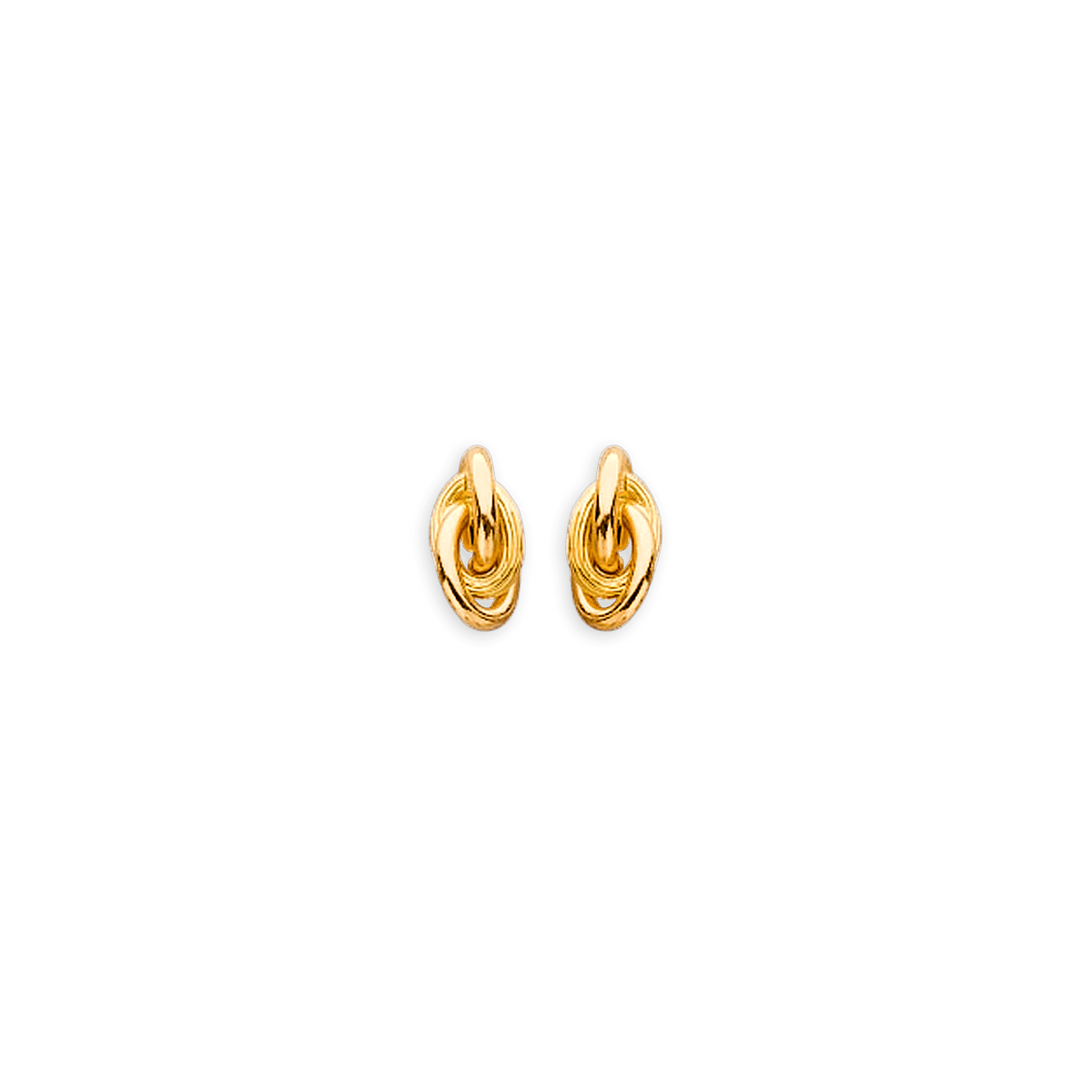 Boucles D'oreilles Or 750 Nœud Forçat Antillais 4*8mm