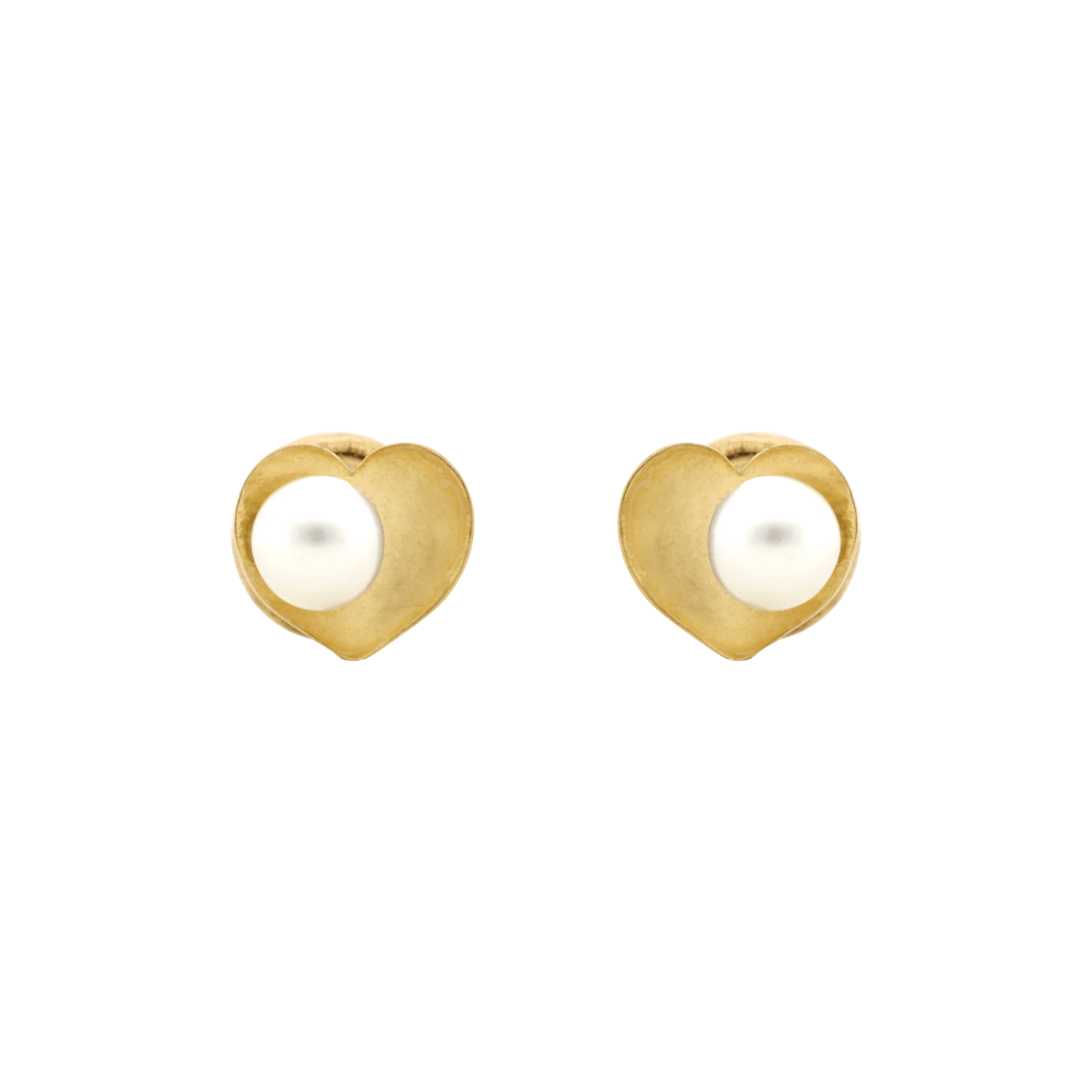 Boucles d'Oreilles vis Perle sur coeur