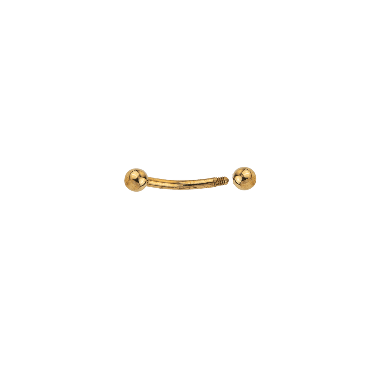 Piercing Arcade Or 375 13.6mm Tige 8mm 1.2mm Boule 3mm