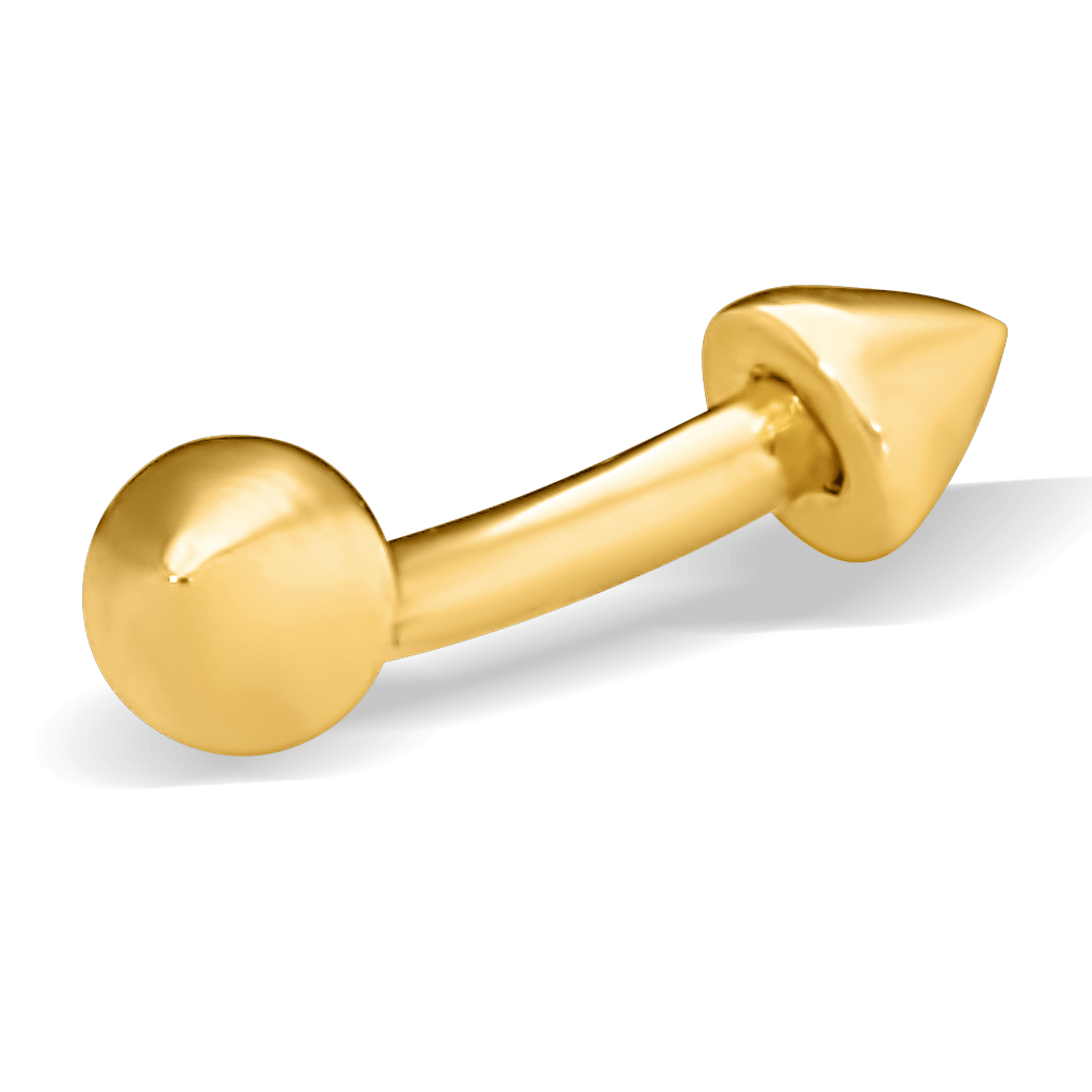 Piercing Arcade Pointe Or375 15mm Tige 1.2mm