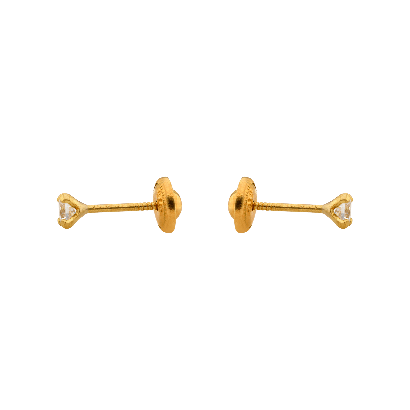Boucles d'Oreilles vis Oxyde de Zirconium 3 millimètres