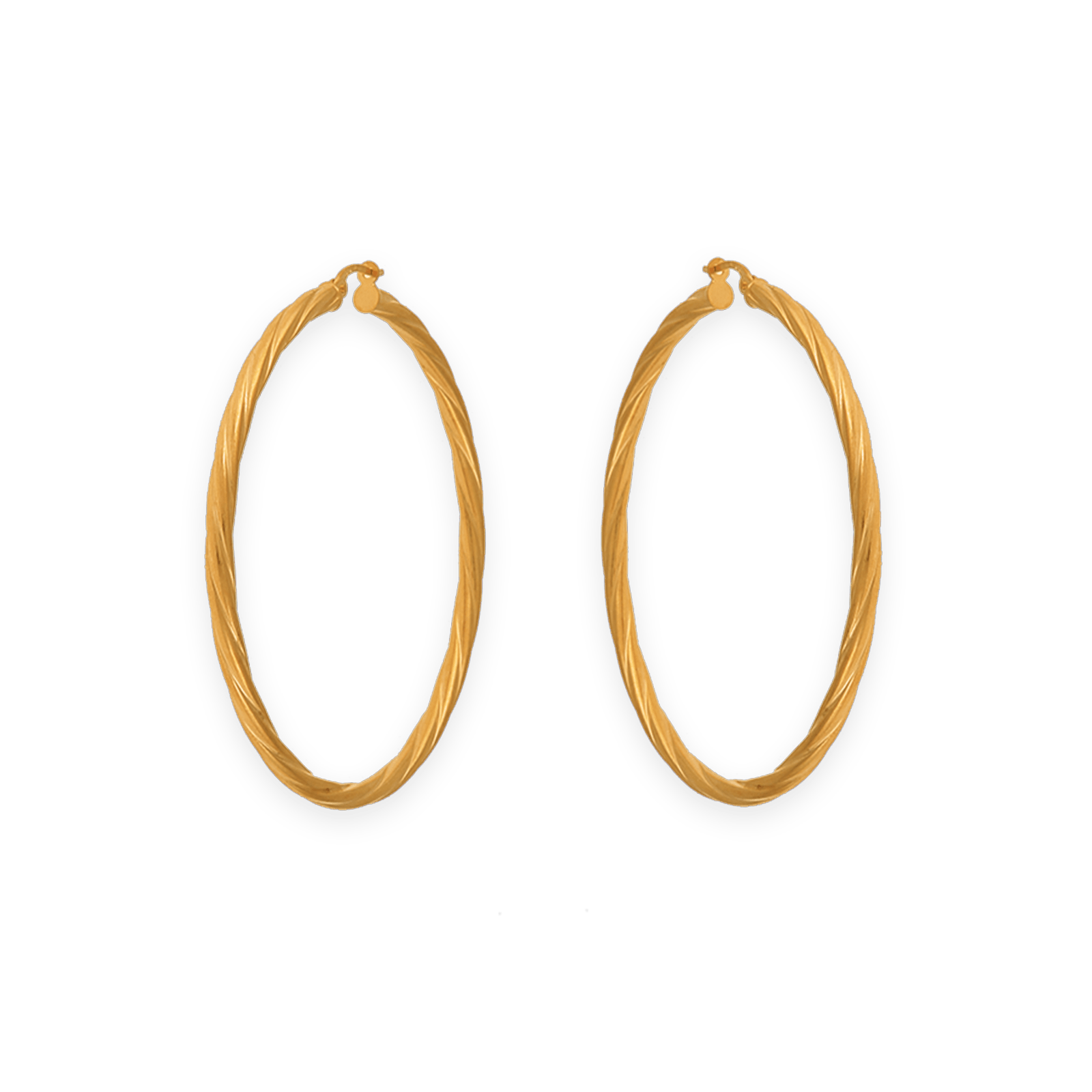 créoles or 9 carats torsadées 50mm