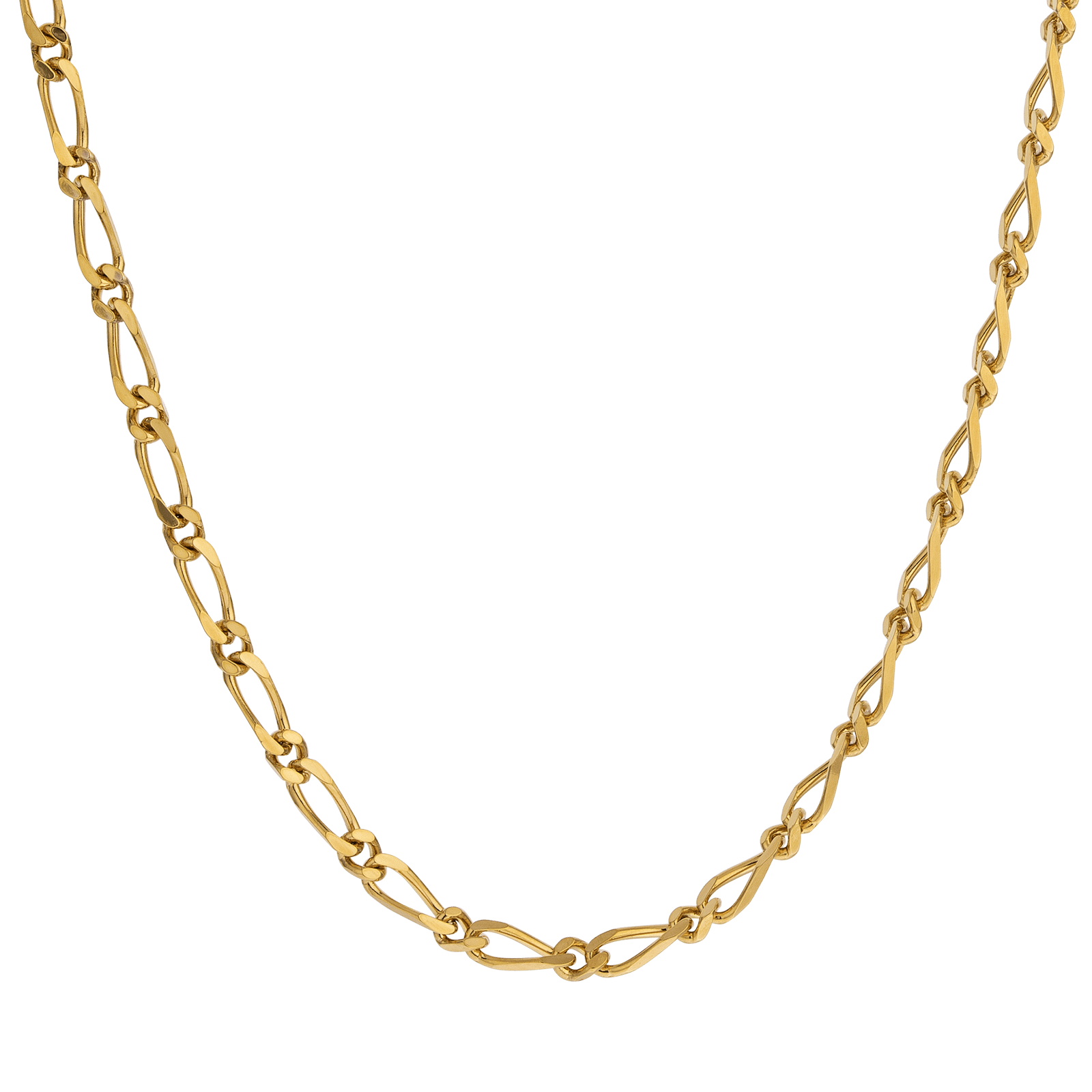 chaînes Plaqué or super cheval alternée 1.1 70cm