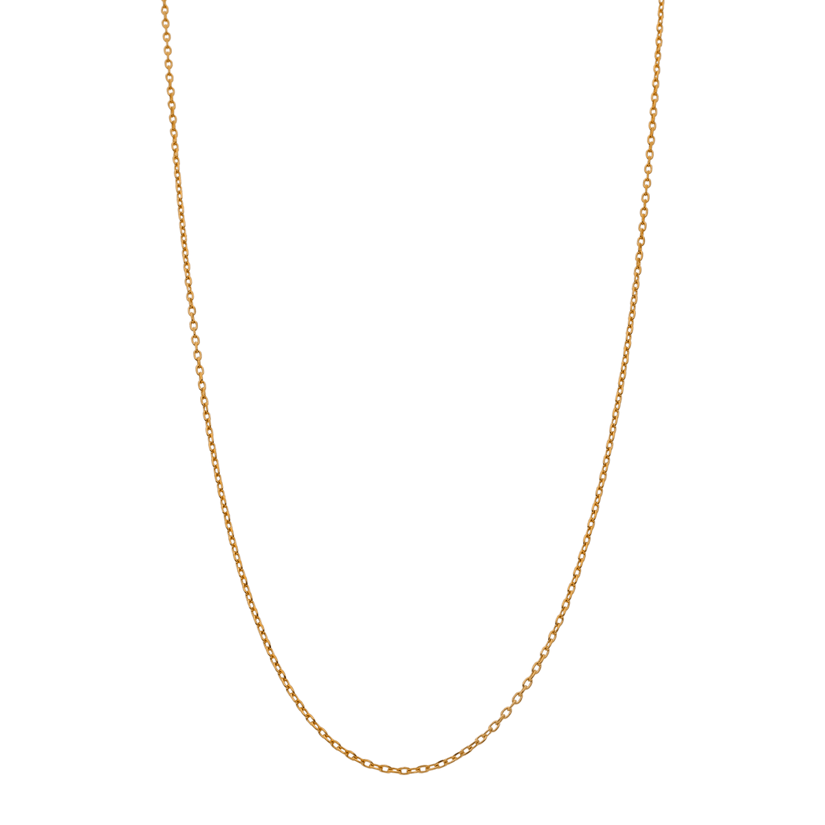 Collier Chaîne Plaqué Or Maille Forçat Diamanté 1.1mm 45cm