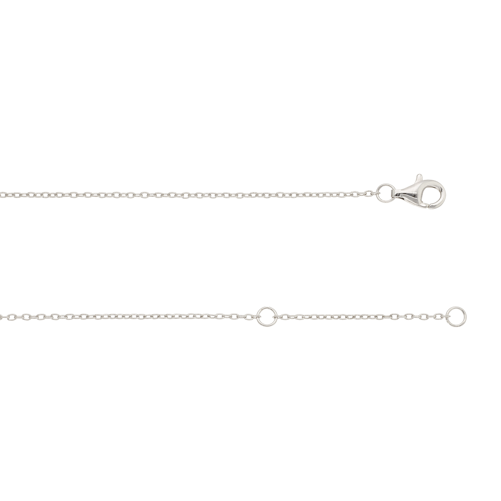Collier Argent Rond coeur Lisse Entourage Oxydes blancs