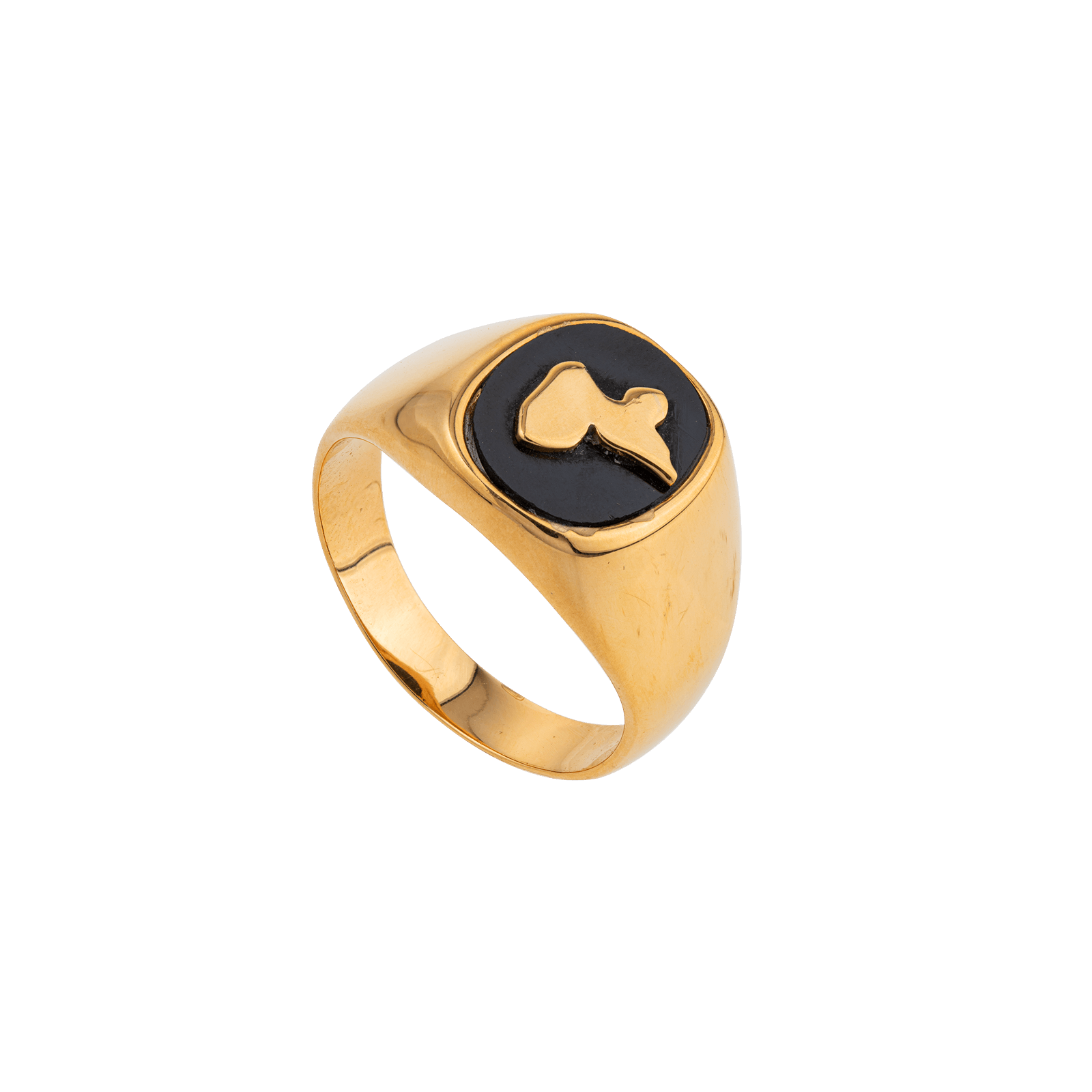 Bague Plaqué Or Onyx Guadeloupe