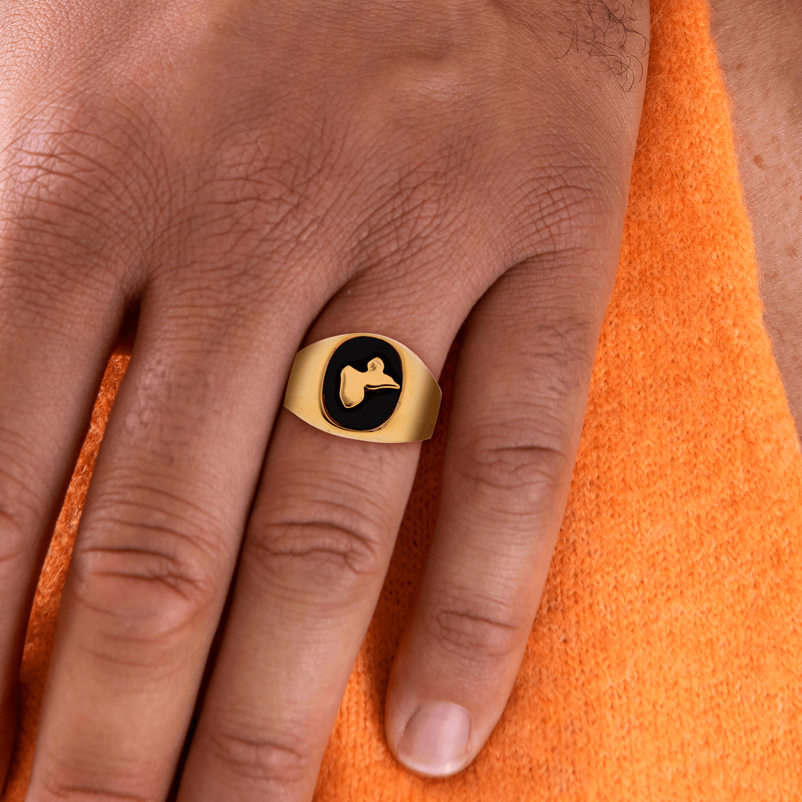 Bague Plaqué Or Onyx Guadeloupe