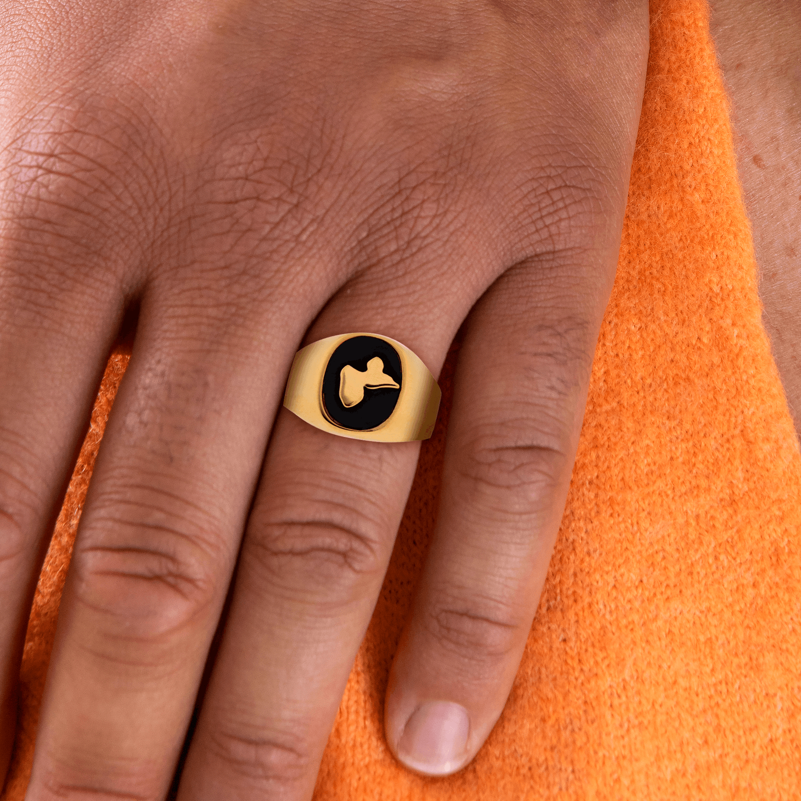 Bague Plaqué Or Onyx Guadeloupe