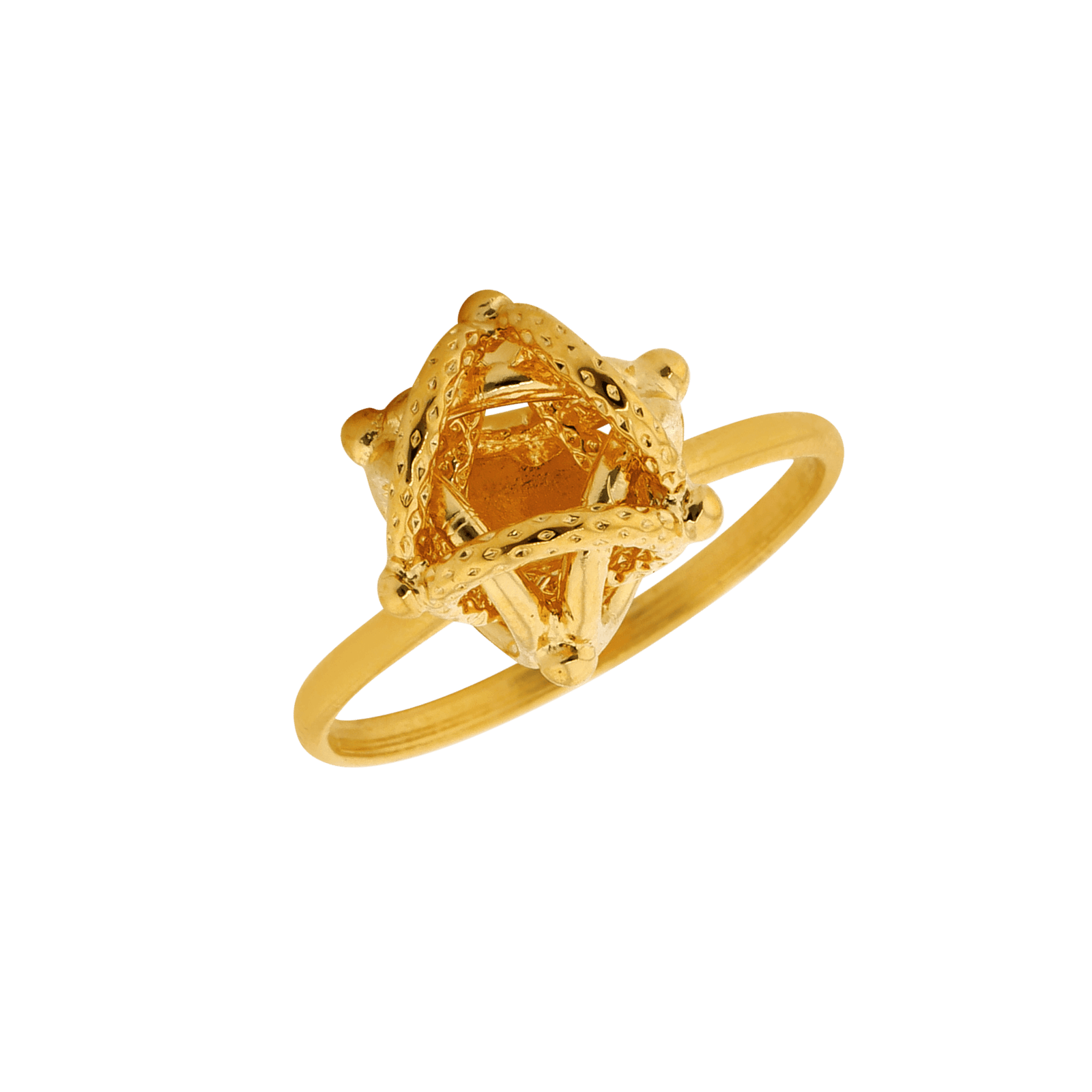 Bague Plaqué or Cyclone Lisse 10 millimètres