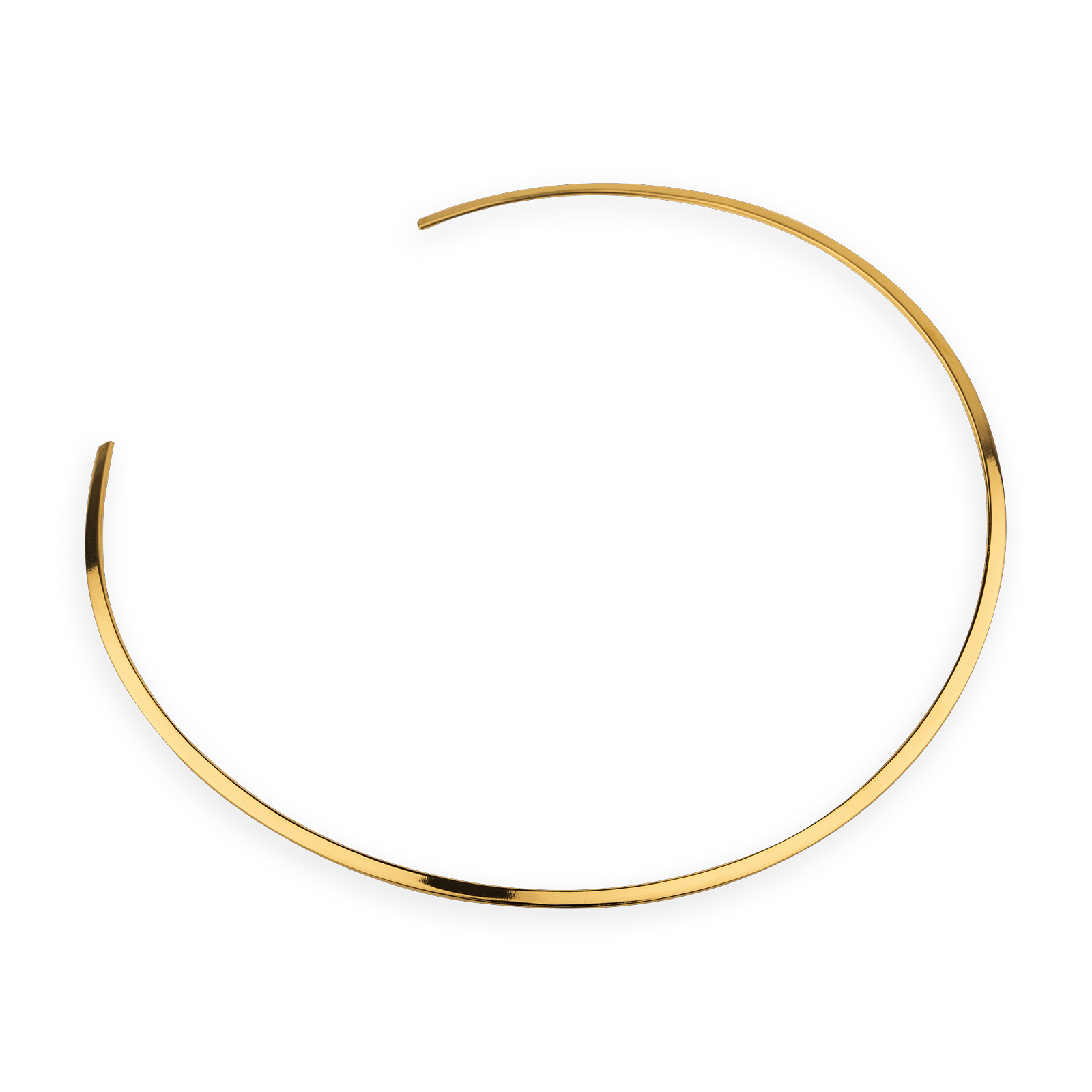 Collier plaqué or rigide torque