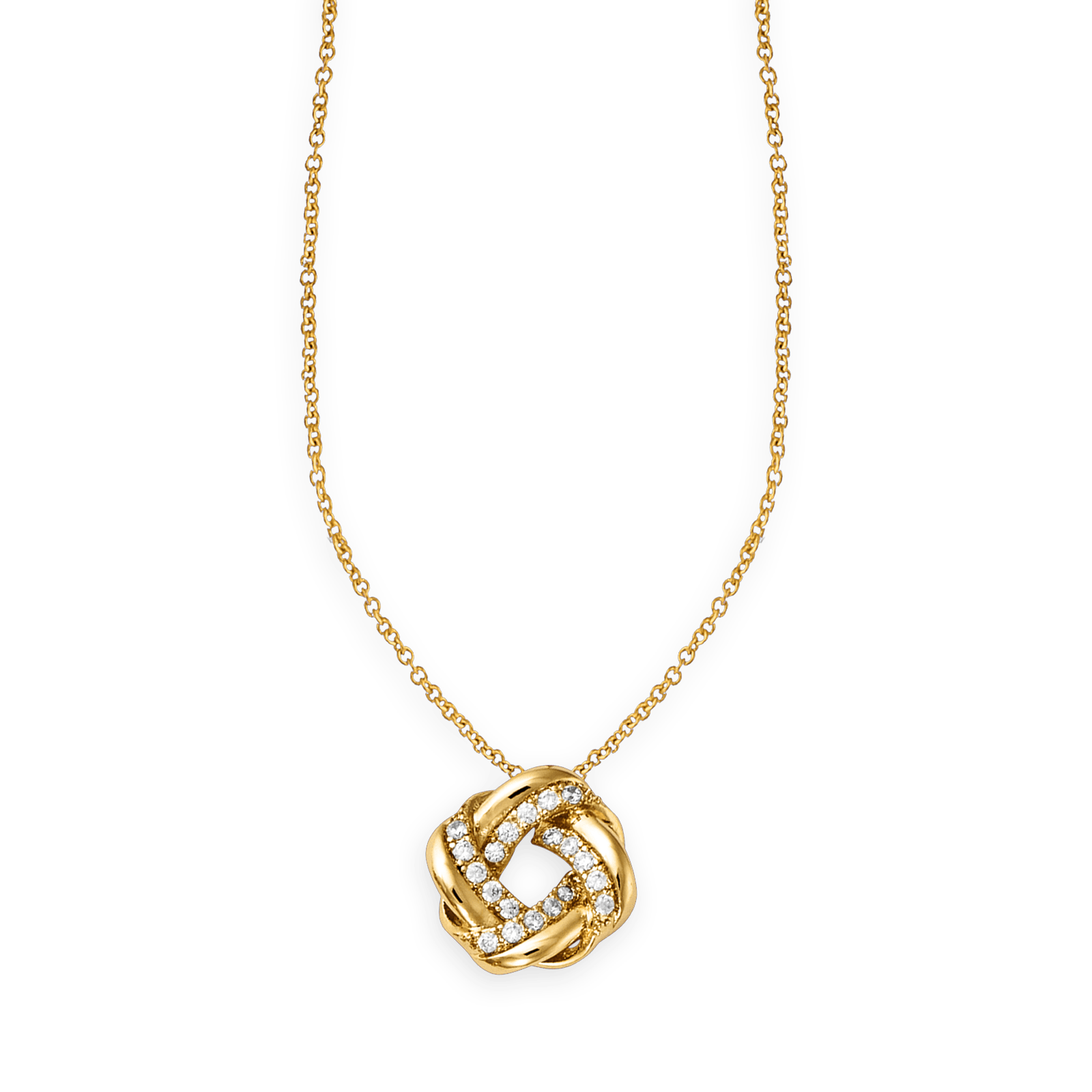 Collier chaîne plaqué or motif entrelacé