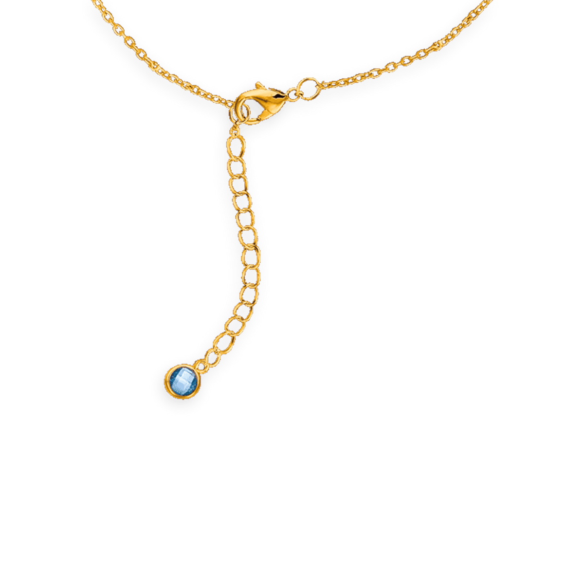 Collier Plaqué Or Chaîne 36 à 40cm Pastilles Martelées 7mm Zirconium Teinté 5mm
