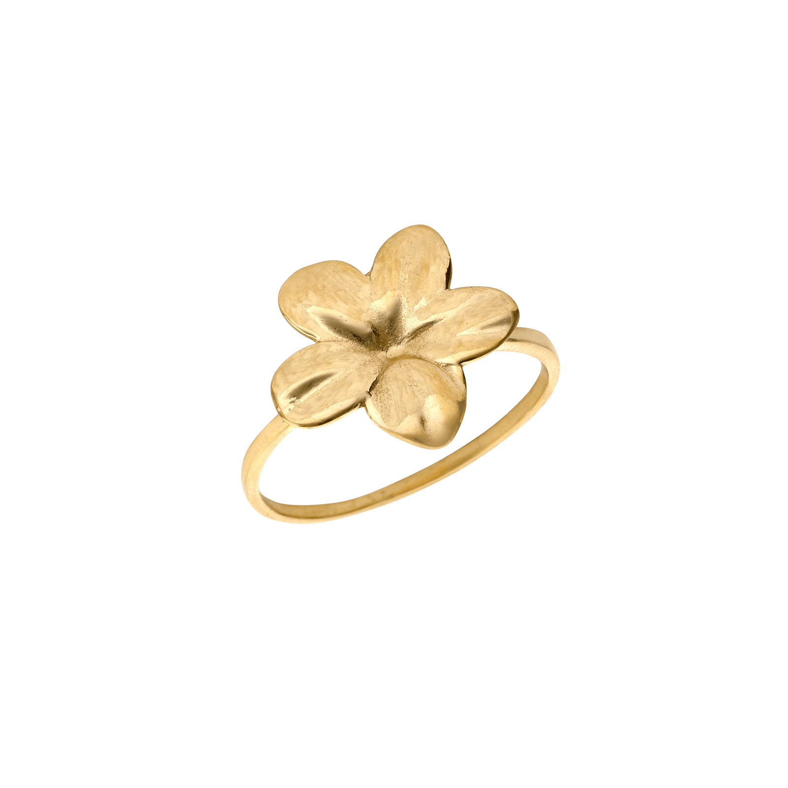 bague callas acier doré hibiscus
