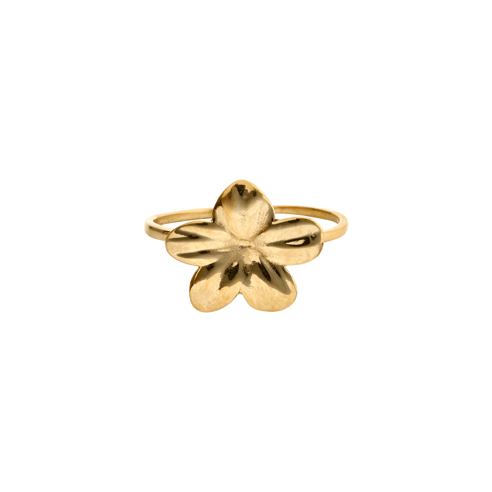 bague callas acier doré hibiscus