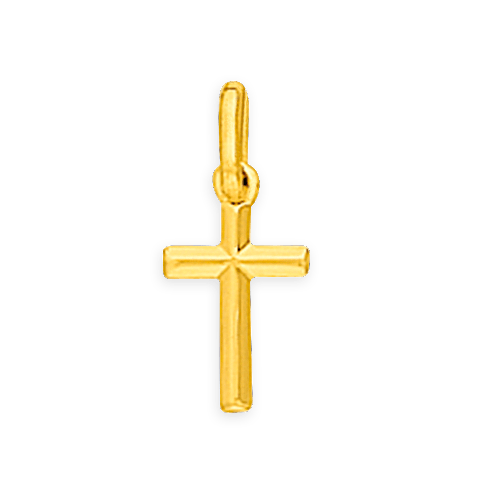 Croix Or750 Biseautée avec bélière