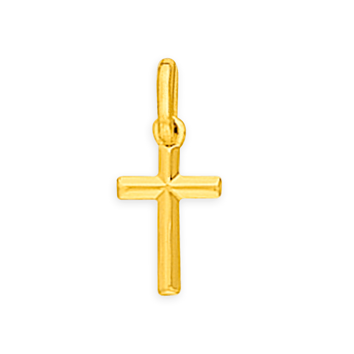 Croix Or 750 6*14mm Avec Bélière