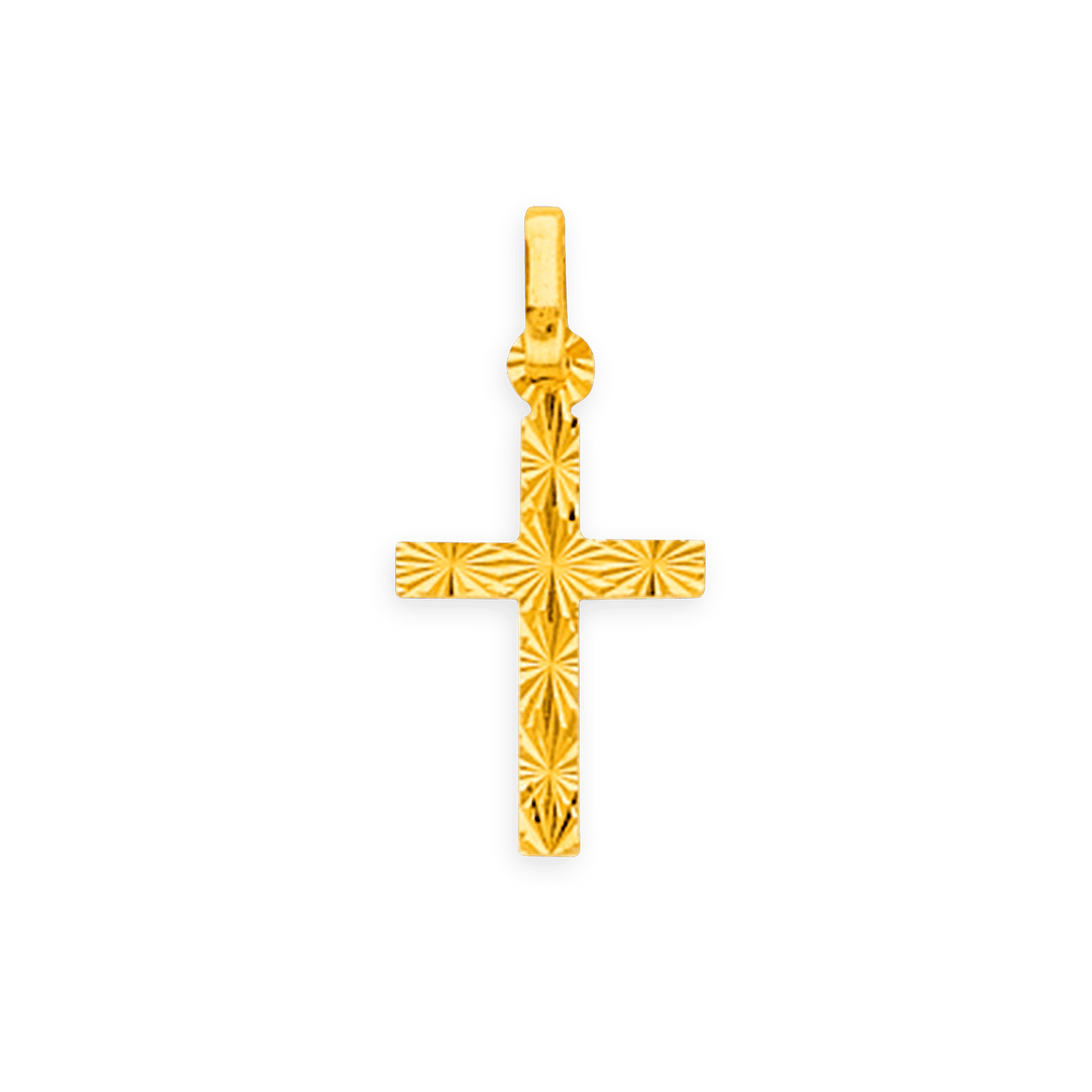 Croix Or 750 Diamantée 10*20mm Avec Bélière