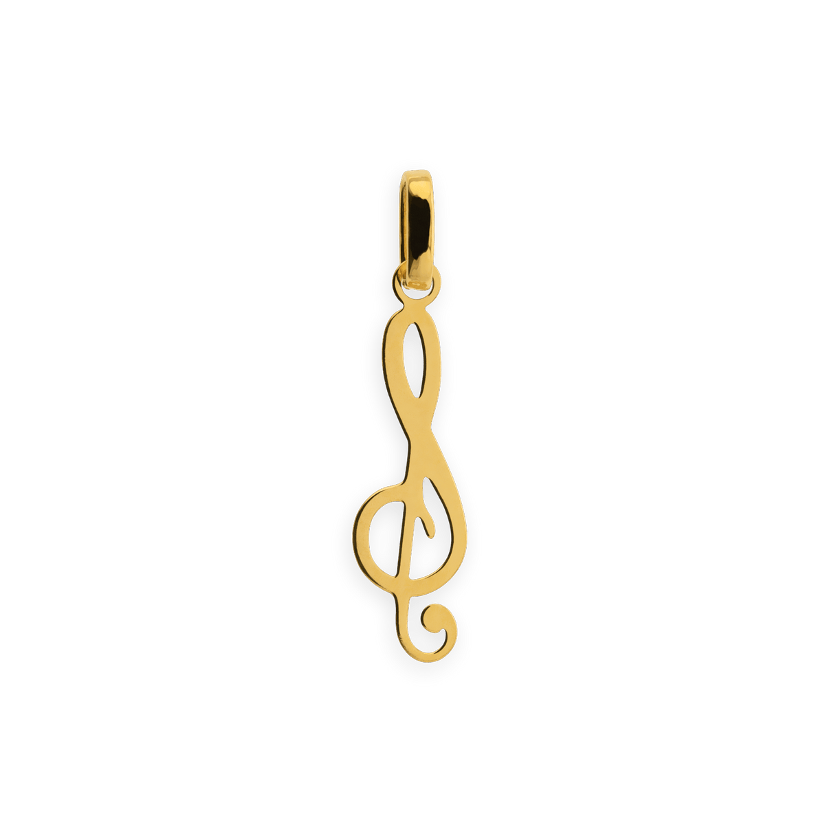 Pendentif Or 750 Clé de Sol 5*2.3mm Avec Bélière