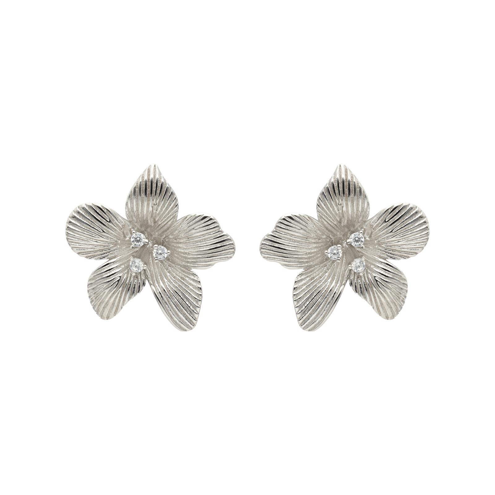 Pendentif Argent Rond fleur vintage