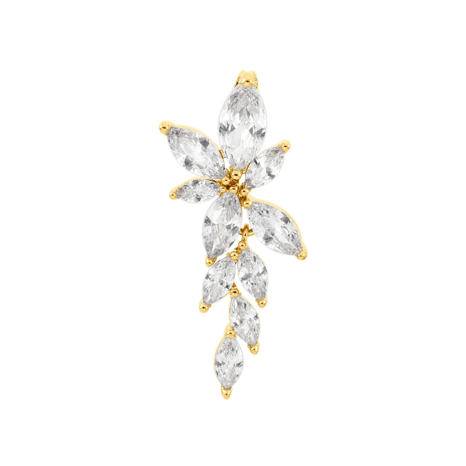 Pendentif Plaqué or feuille Oxydes blancs
