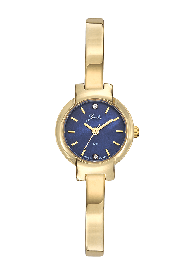 Montre Joalia Acier Doré cadran bleu