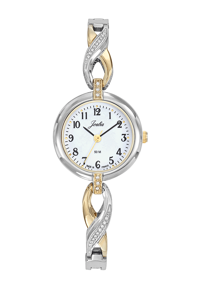 Joalia Montre Femme Acier Bicolore Et Strass - 634115