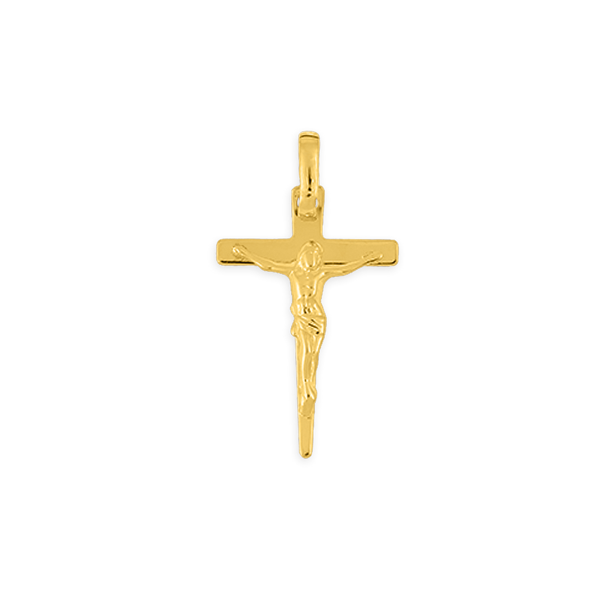 Croix Christ Or 750 12.95*23mm Avec Bélière