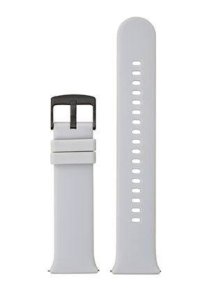 bracelet silicone gris boucle noire - 24mm