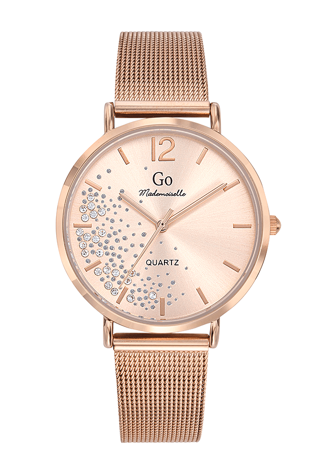 Montre Femme Boîtier Doré rose Bracelet Métal Doré rose – 695459