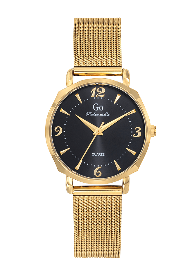 Montre Femme Boîtier Doré Bracelet Métal Doré – 695565