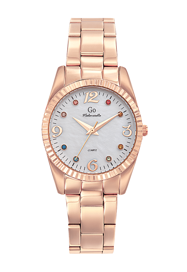 Montre Femme Boîtier doré rose bracelet métal doré rose - 695584