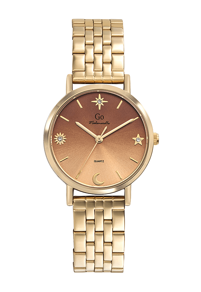 Montre Femme Boîtier Doré Bracelet Métal Doré – 695648