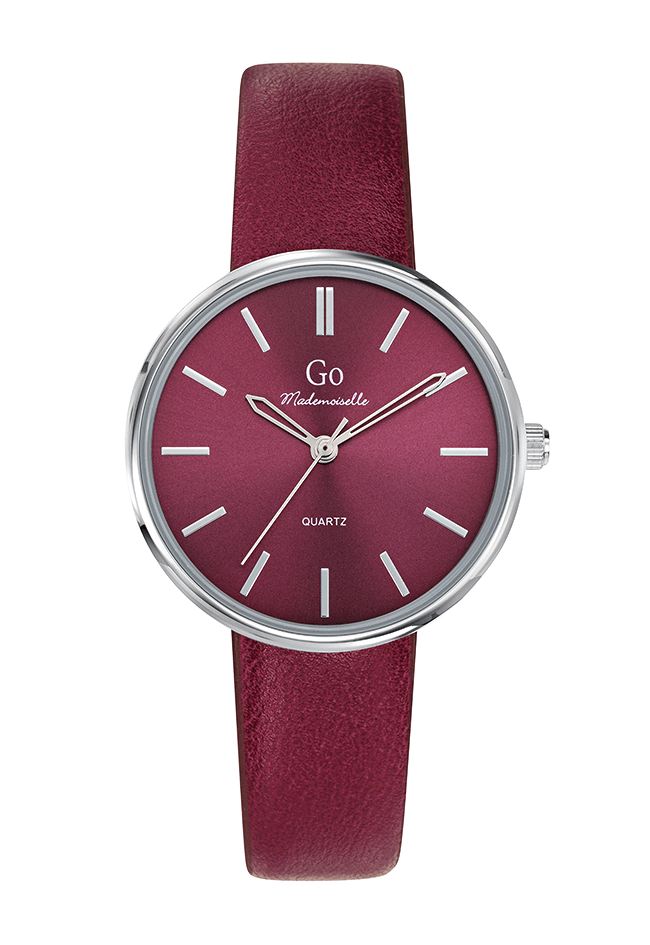 Montre Femme Boîtier Argenté Bracelet Synthétique Violet – 699319