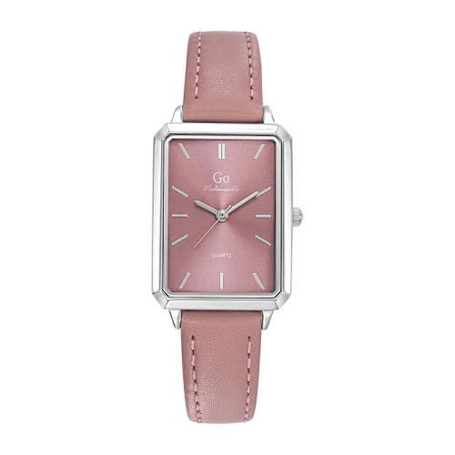 Montre Femme Boîtier argenté bracelet cuir rose - 699640