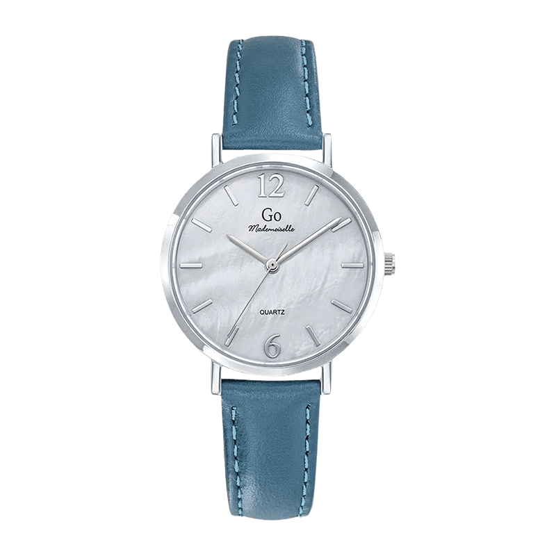 Montre Femme Boîtier Argenté Bracelet Cuir Rouge – 699648