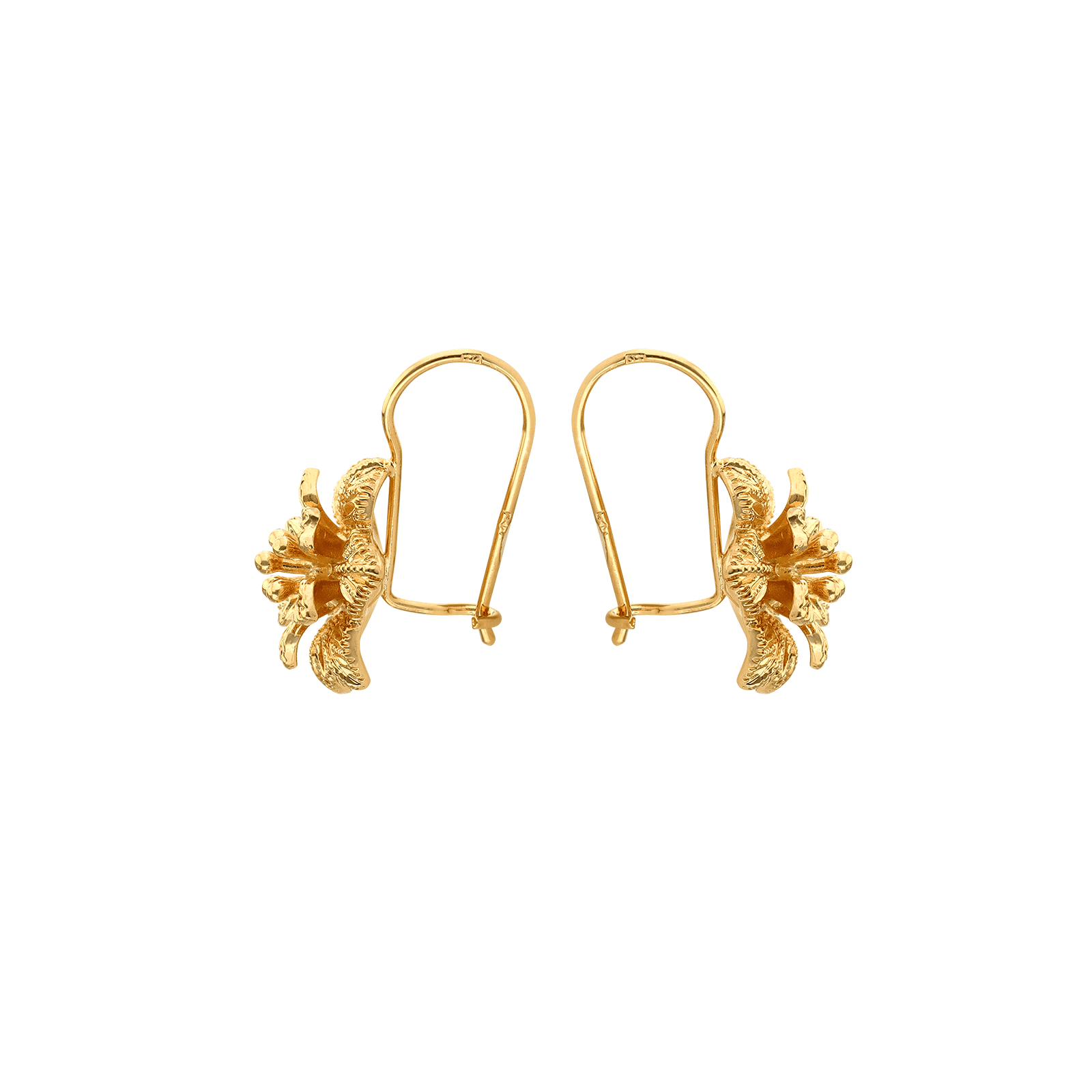 Boucles d'Oreilles plaqué or fleur