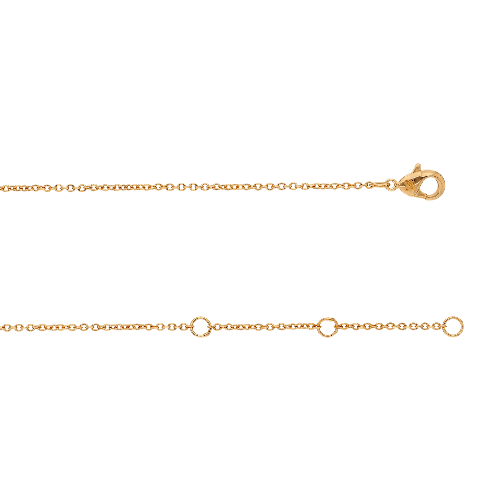 Collier plaqué or pendentif rond double rang Oxydes