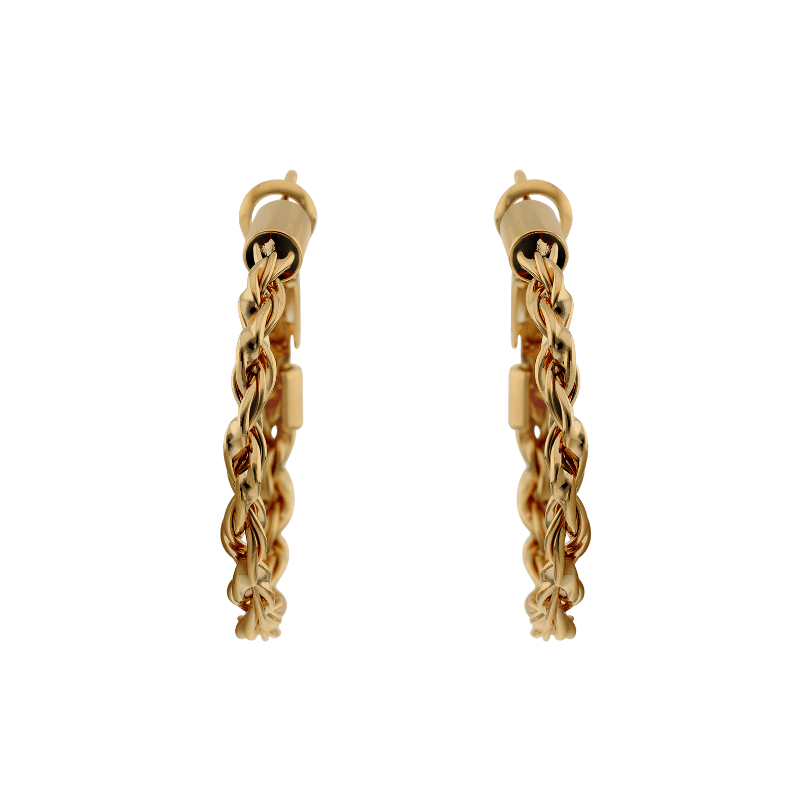 Créoles plaqué or tresse